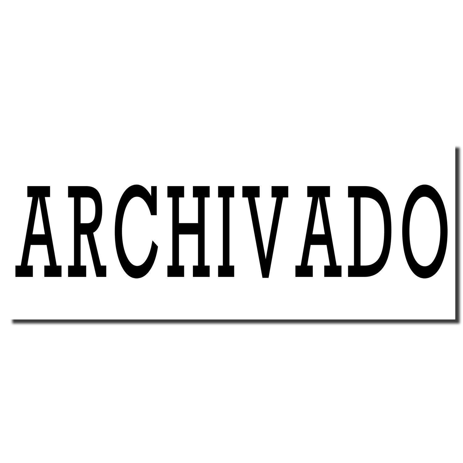 Black imprint of the Archivado Rubber Stamp on a white background, displaying the word 'ARCHIVADO' in bold, uppercase letters."