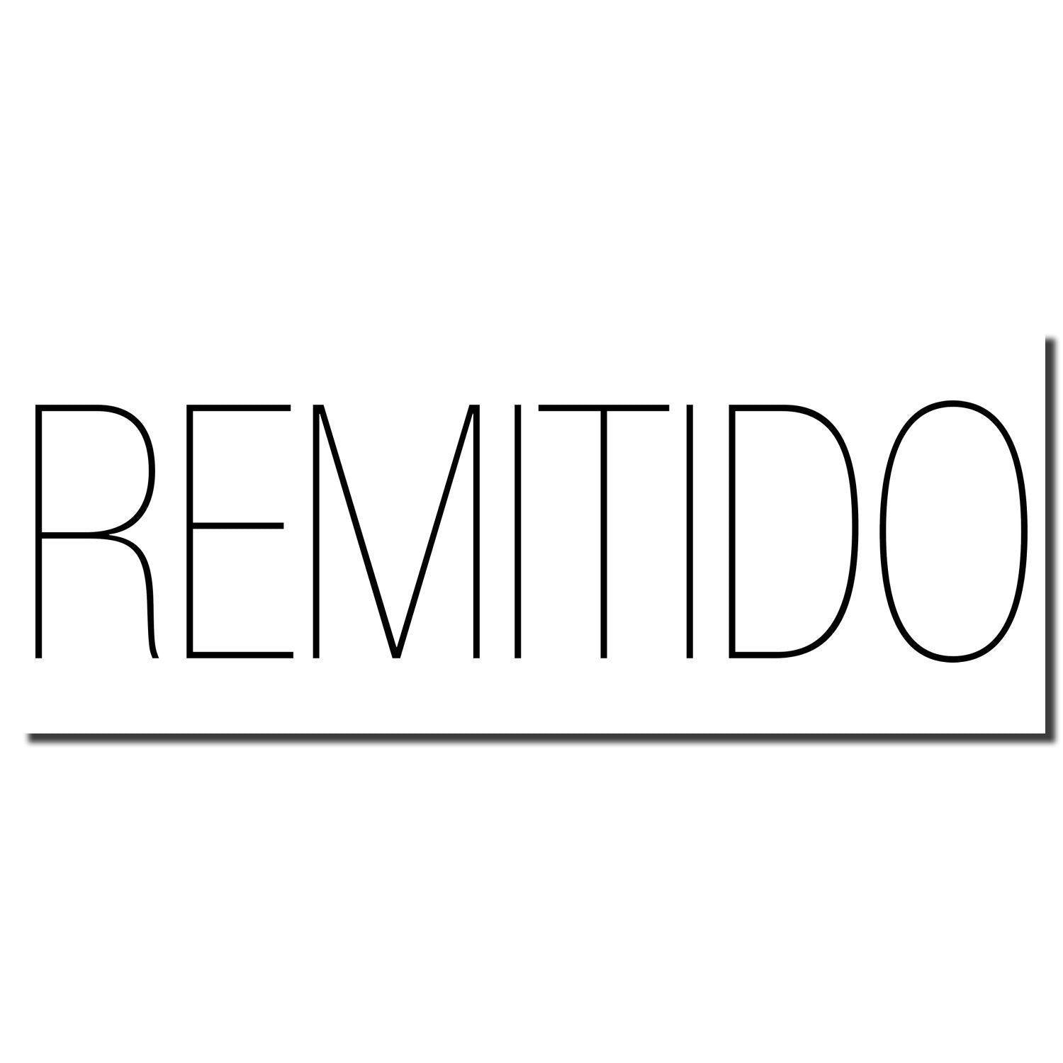 Remitido Rubber Stamp imprint in black ink on a white background, featuring the word 'REMÍTIDO' in bold, uppercase letters.