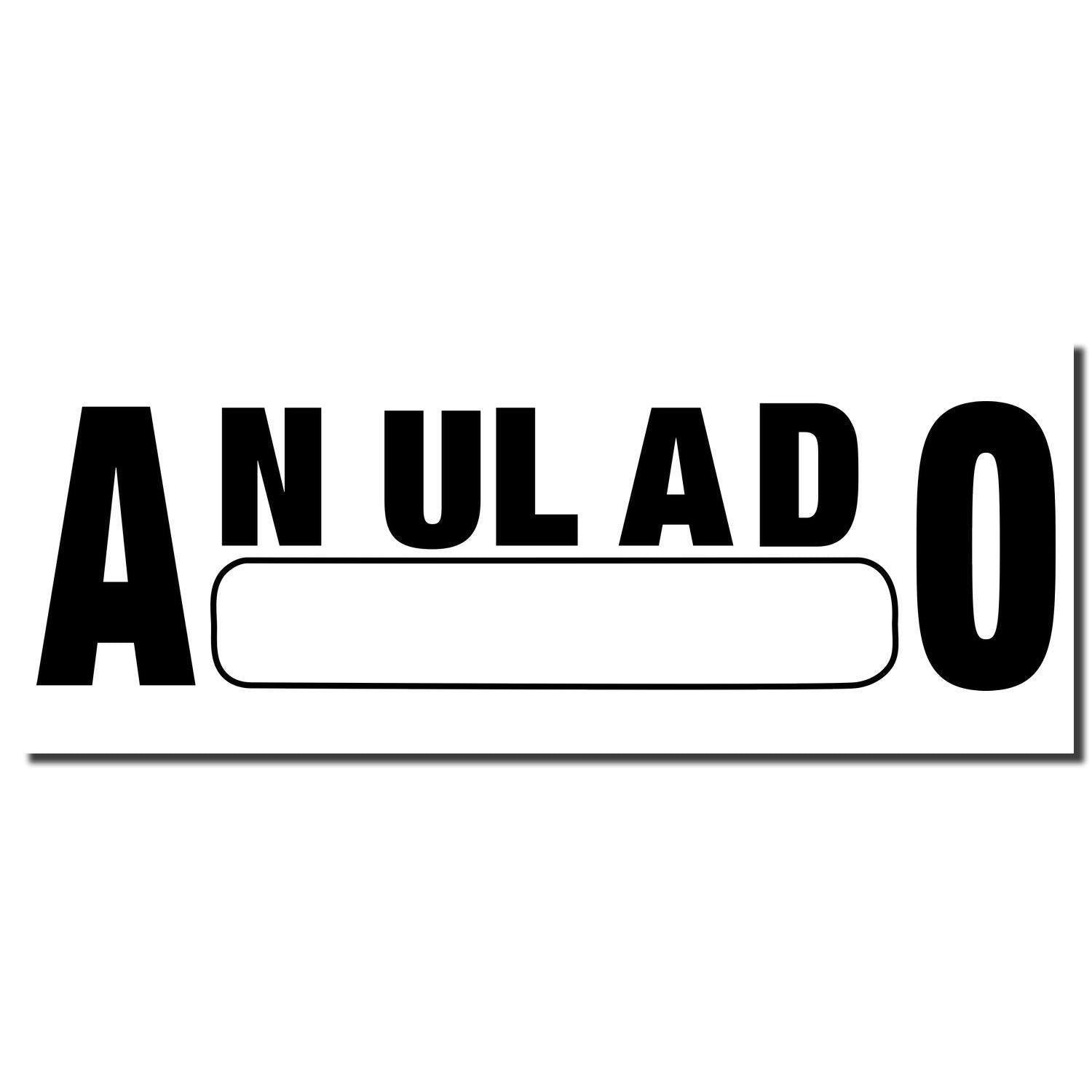 Enlarged Imprint Anulado Rubber Stamp Sample