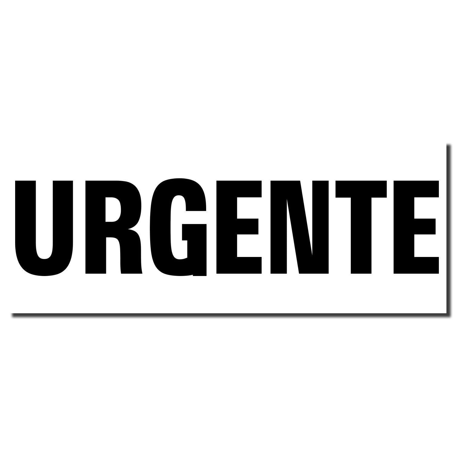 Large Pre-Inked Urgente Stamp imprint in bold black letters on a white background.