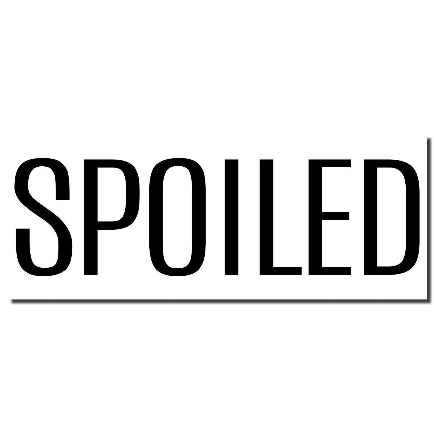 Image of a Slim Pre-Inked Spoiled Stamp imprint showing the word 'SPOILED' in bold black letters on a white background.