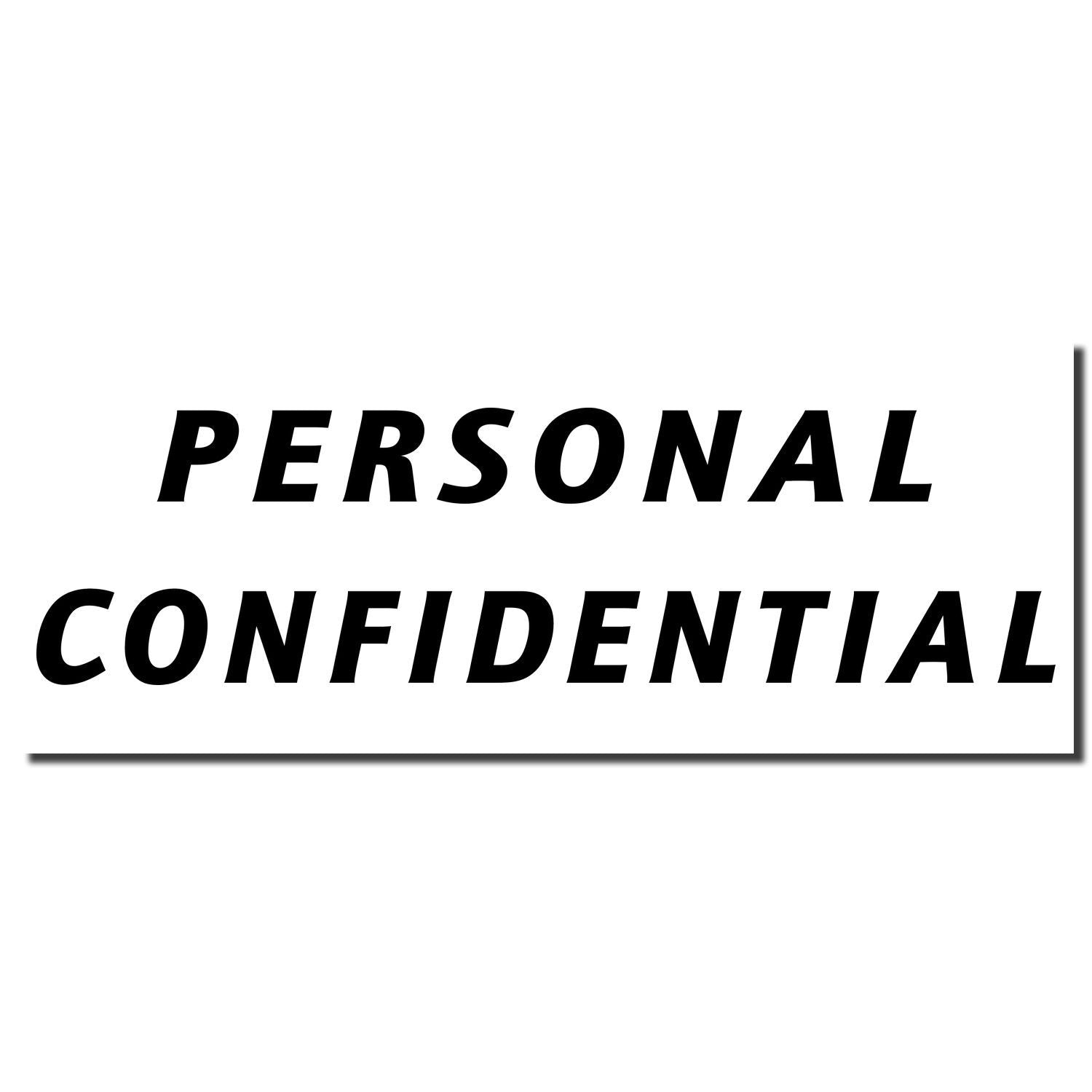 Enlarged Imprint Self-Inking Italic Personal Confidential Stamp Sample