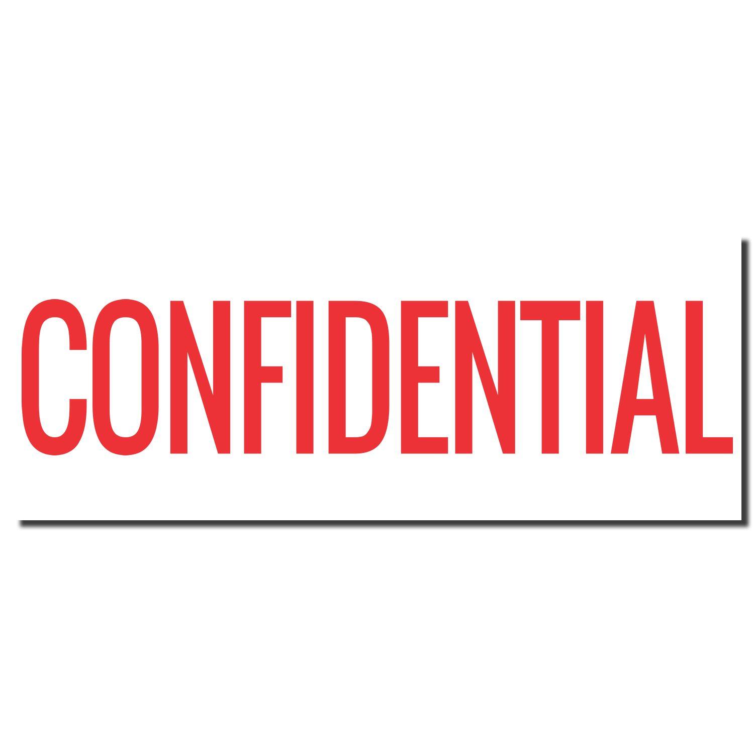 Enlarged Imprint for Bold Red Confidential Xstamper Stamp