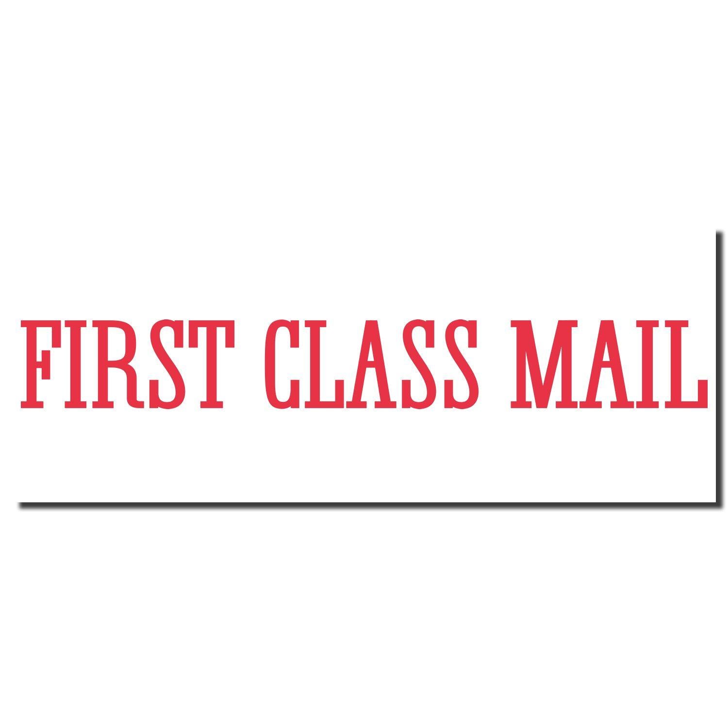 Enlarged Imprint for Bold Red First Class Mail Xstamper Stamp