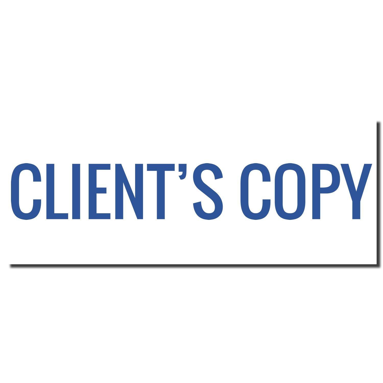 Enlarged Imprint for Client's Copy Xstamper Stamp