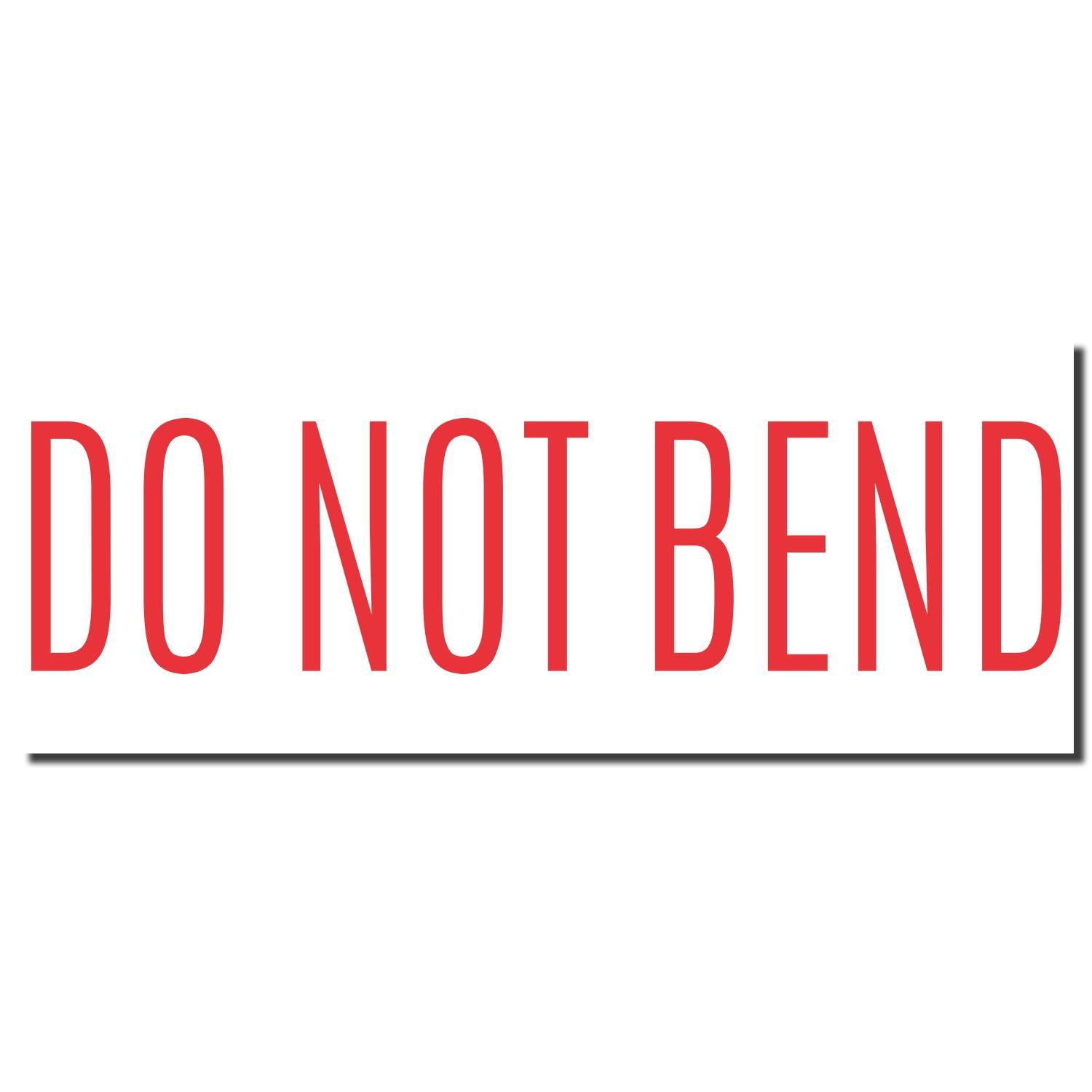 Enlarged Imprint for Do Not Bend Xstamper Stamp