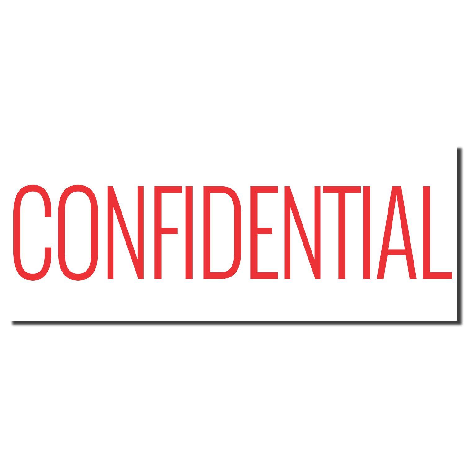 Enlarged Imprint for Red Confidential Xstamper Stamp