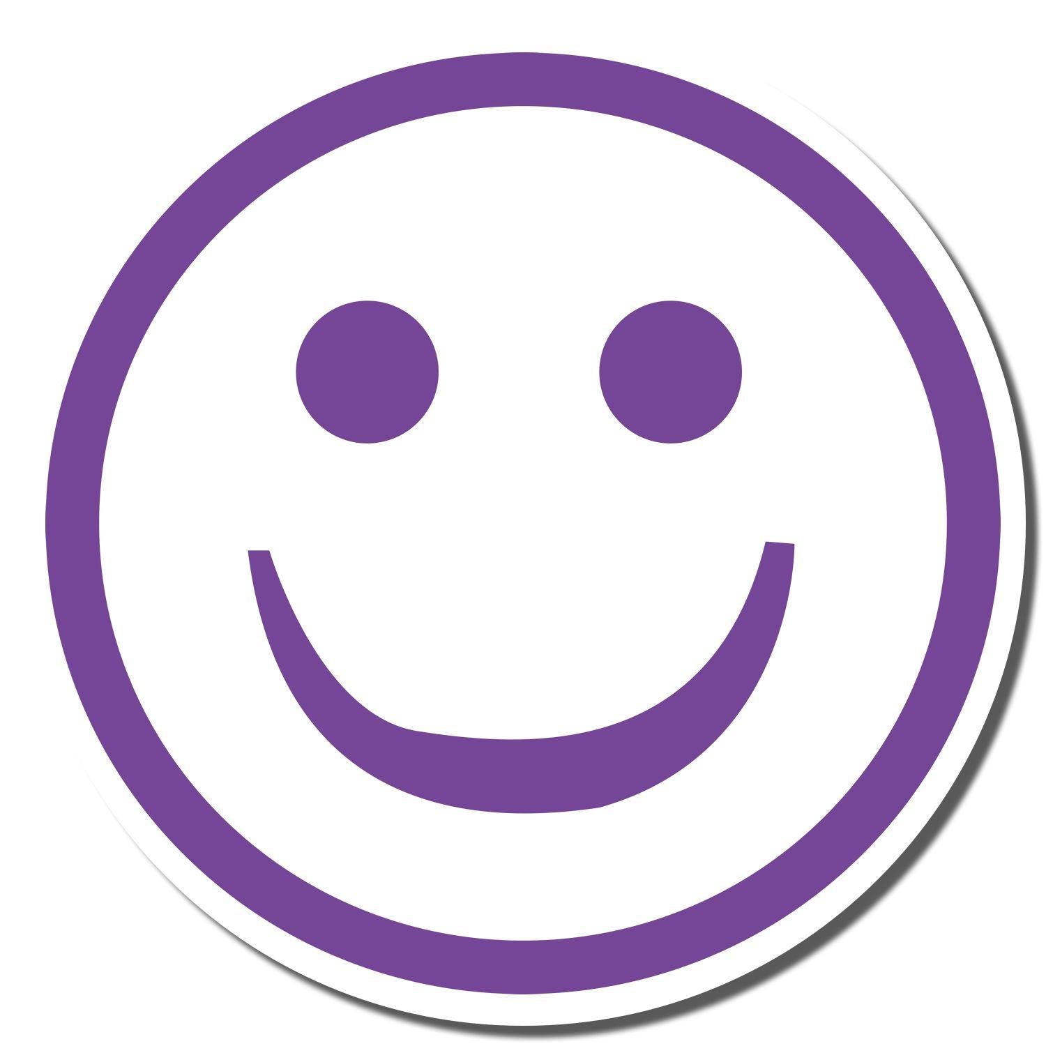 Enlarged Imprint for Violet Smiley Face Xstamper Stamp