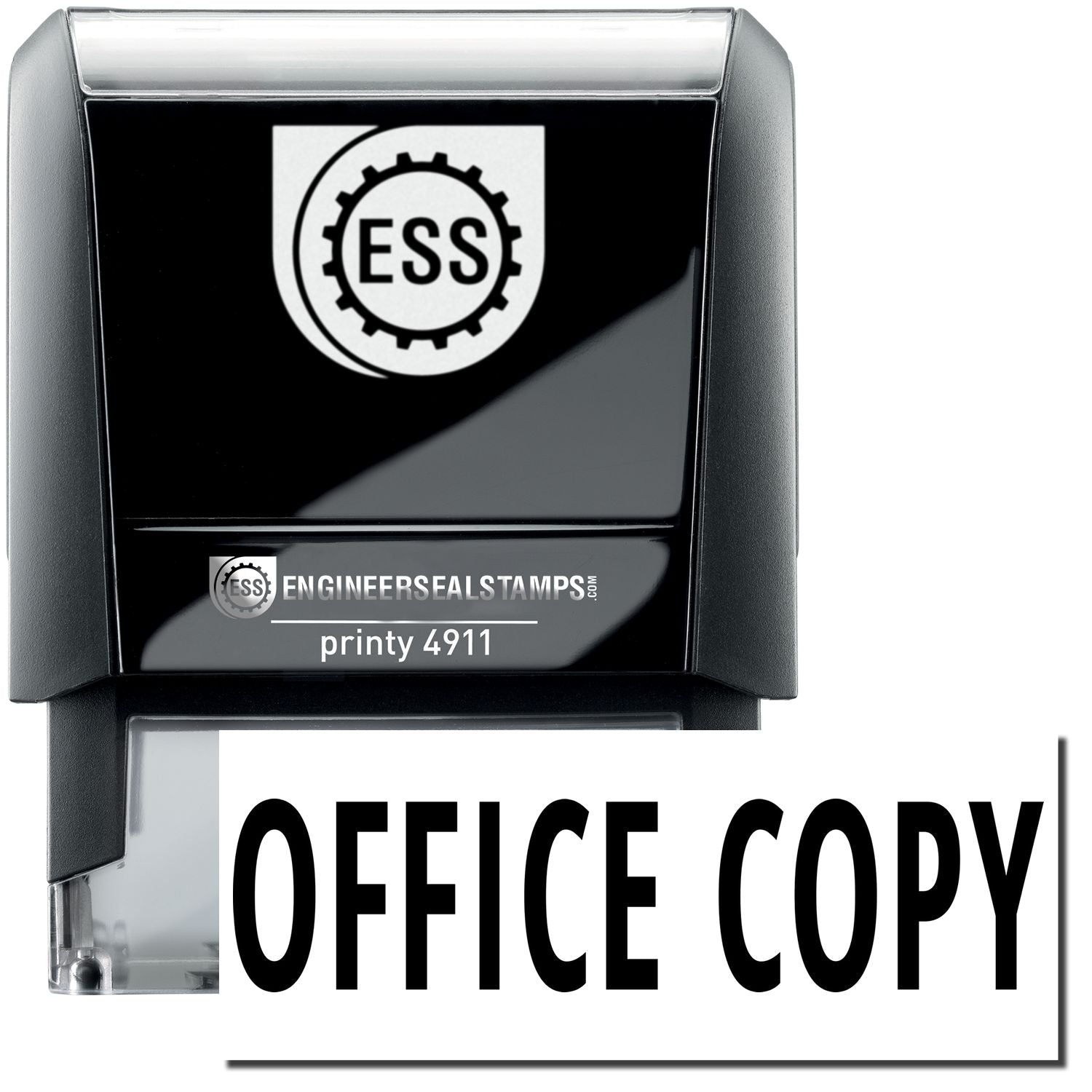 Self Inking Office Copy Stamp with black casing, ESS logo, and OFFICE COPY text in bold.