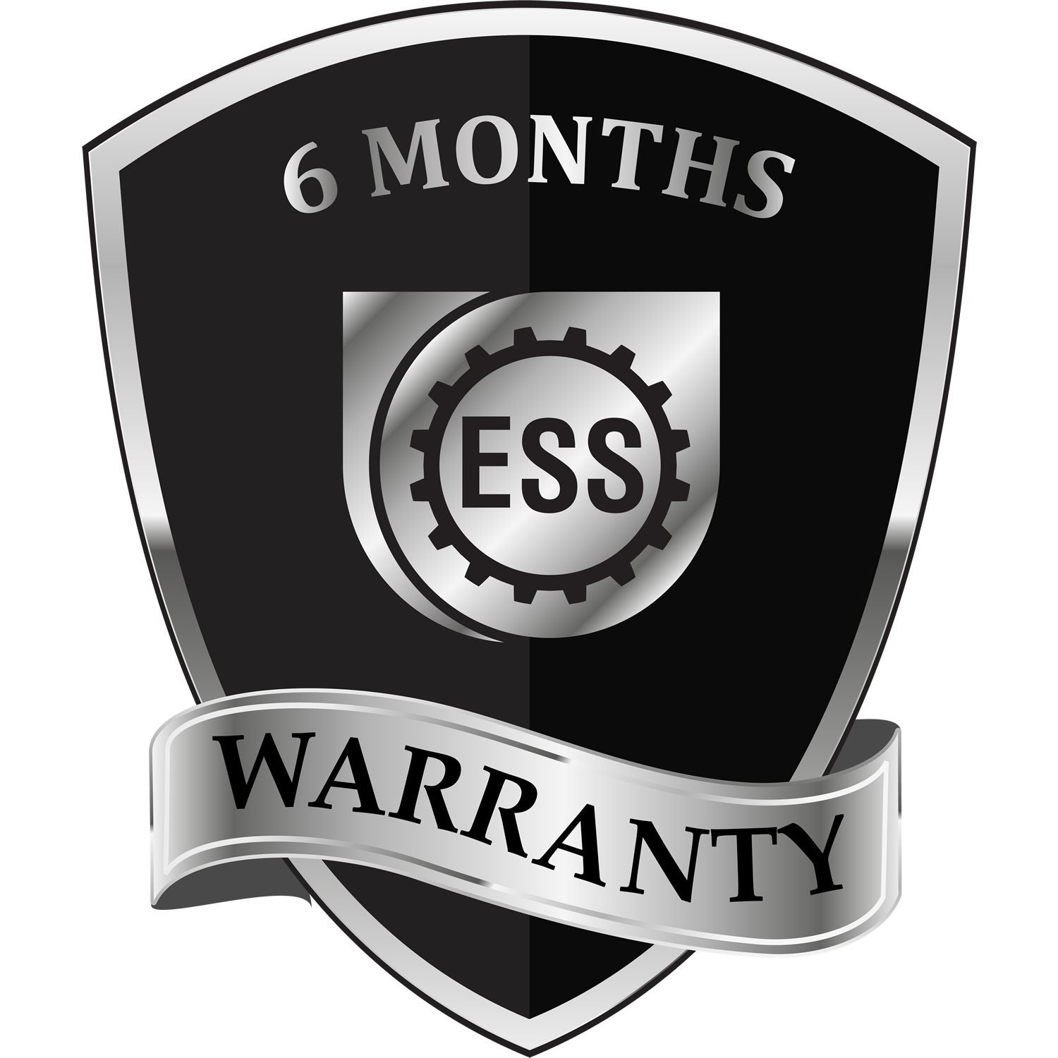 A badge or emblem showing a warranty icon for the Oklahoma Professional Engineer Seal Stamp