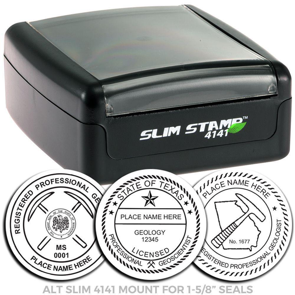 Geologist Slim Pre-Inked Rubber Stamp of Seal - Engineer Seal Stamps - Stamp Type_Pre-Inked, Type of Use_Professional