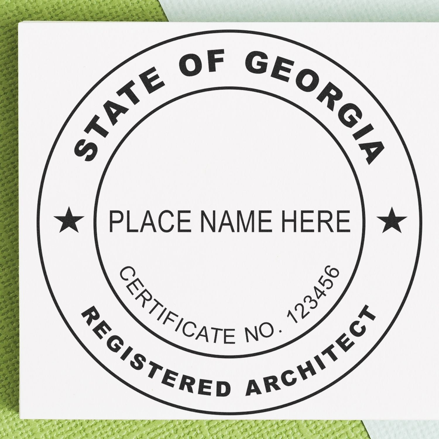 Self-Inking Georgia Architect Stamp Lifestyle Photo