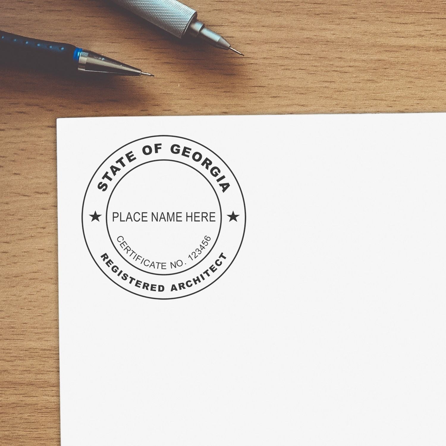 Self-Inking Georgia Architect Stamp Lifestyle Photo