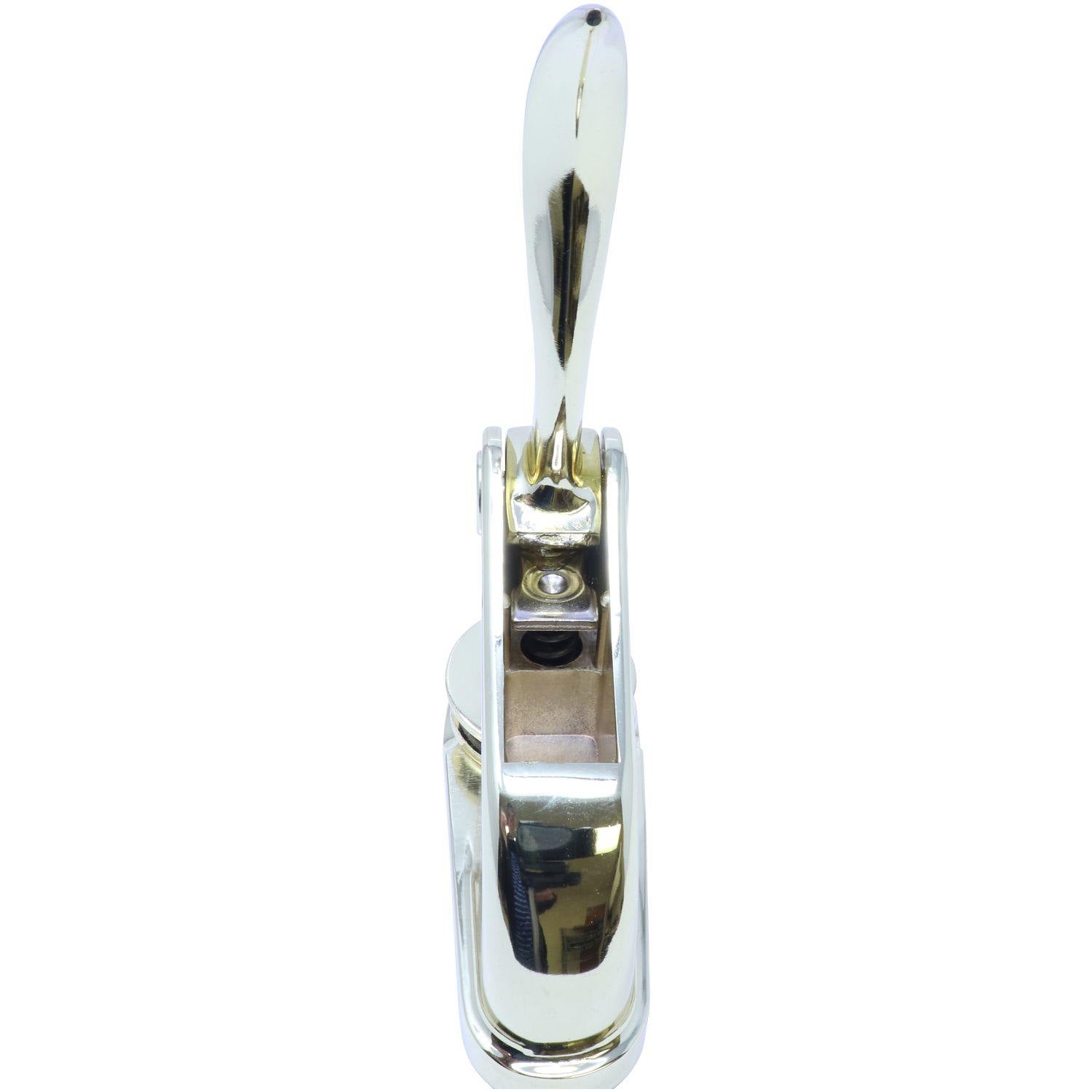 Real Estate Appraiser Gold Gift Seal Embosser with a sleek, shiny gold finish, shown from an angled back view, highlighting its elegant design.