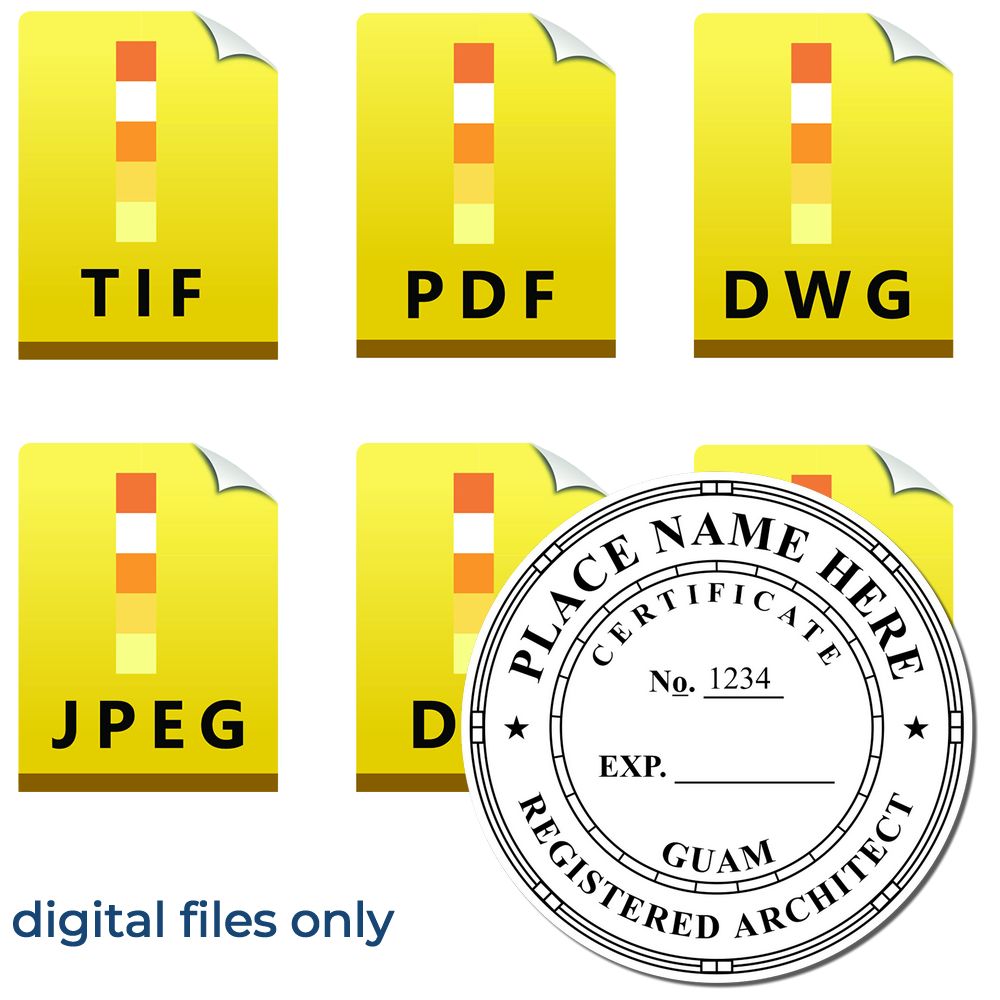 Digital Guam Architect Stamp, Electronic Seal for Guam Architect Main Image