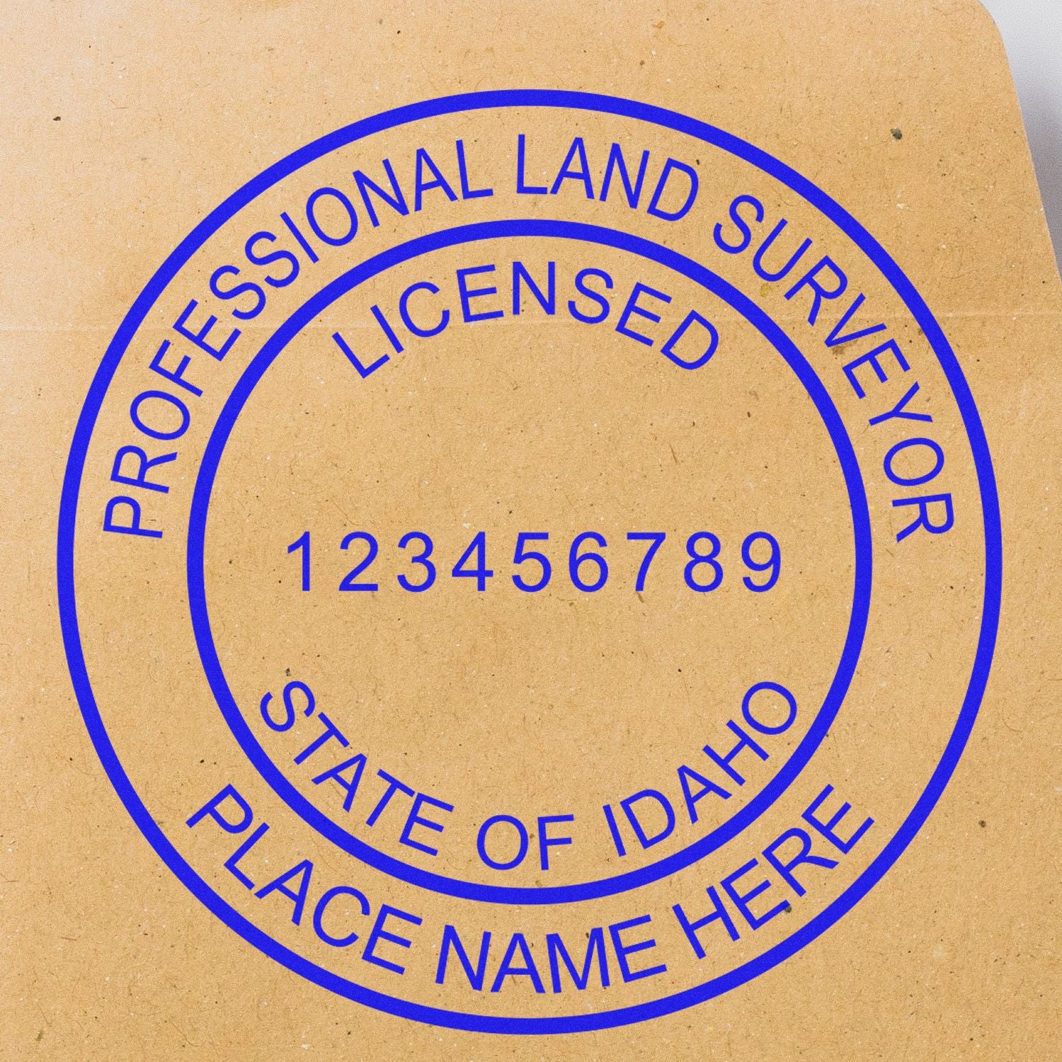 Idaho Land Surveyor Seal Stamp In Use Photo
