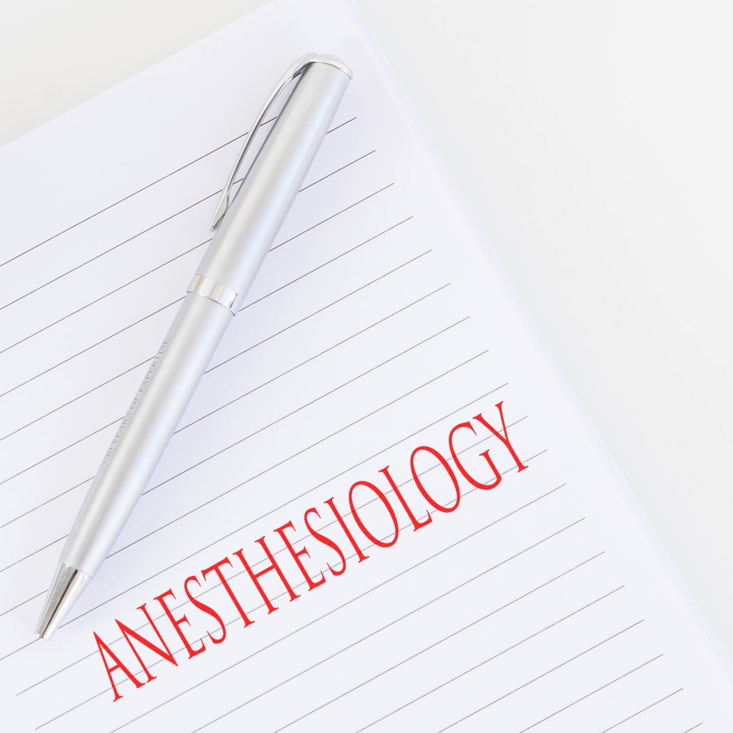 Anesthesiology Rubber Stamp In Use Photo