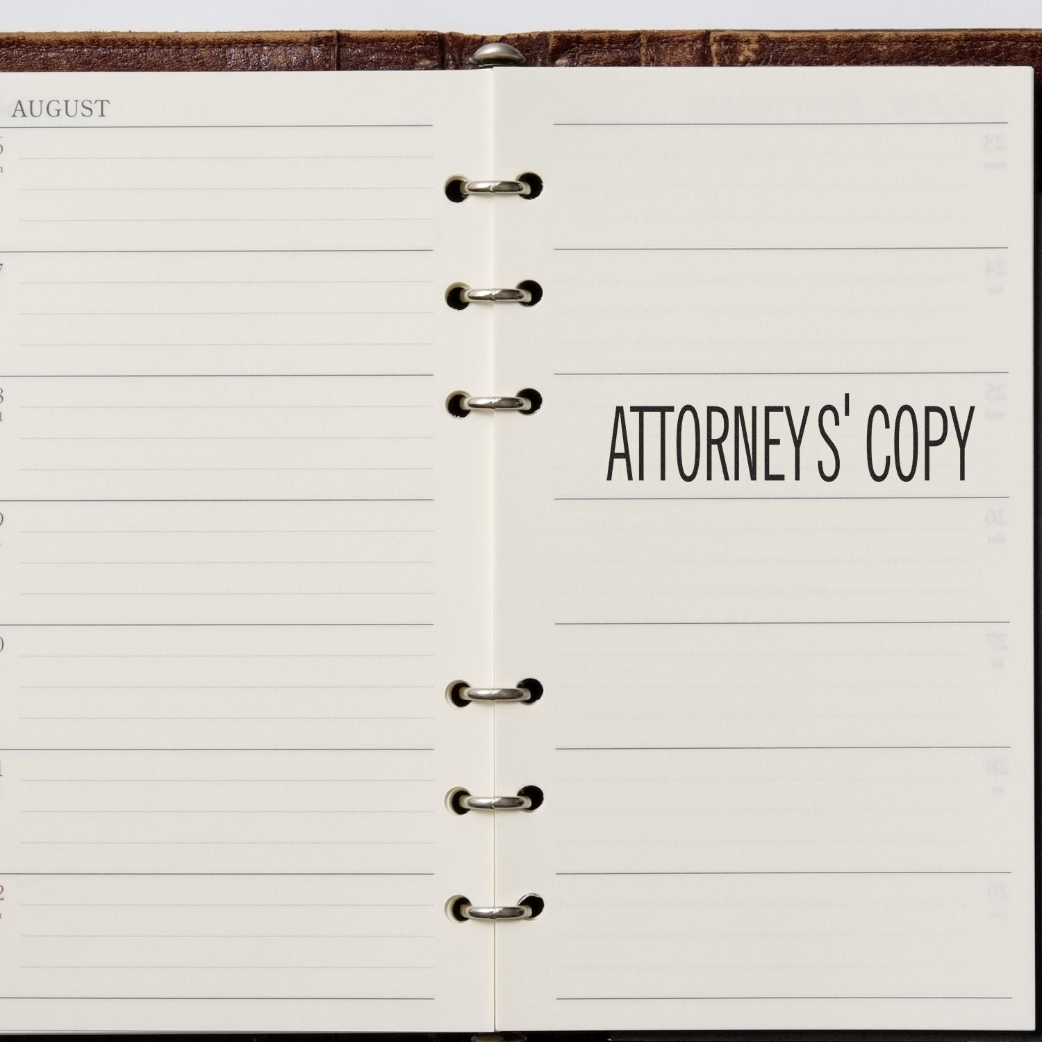 Large Self-Inking Attorneys' Copy Stamp Lifestyle Photo