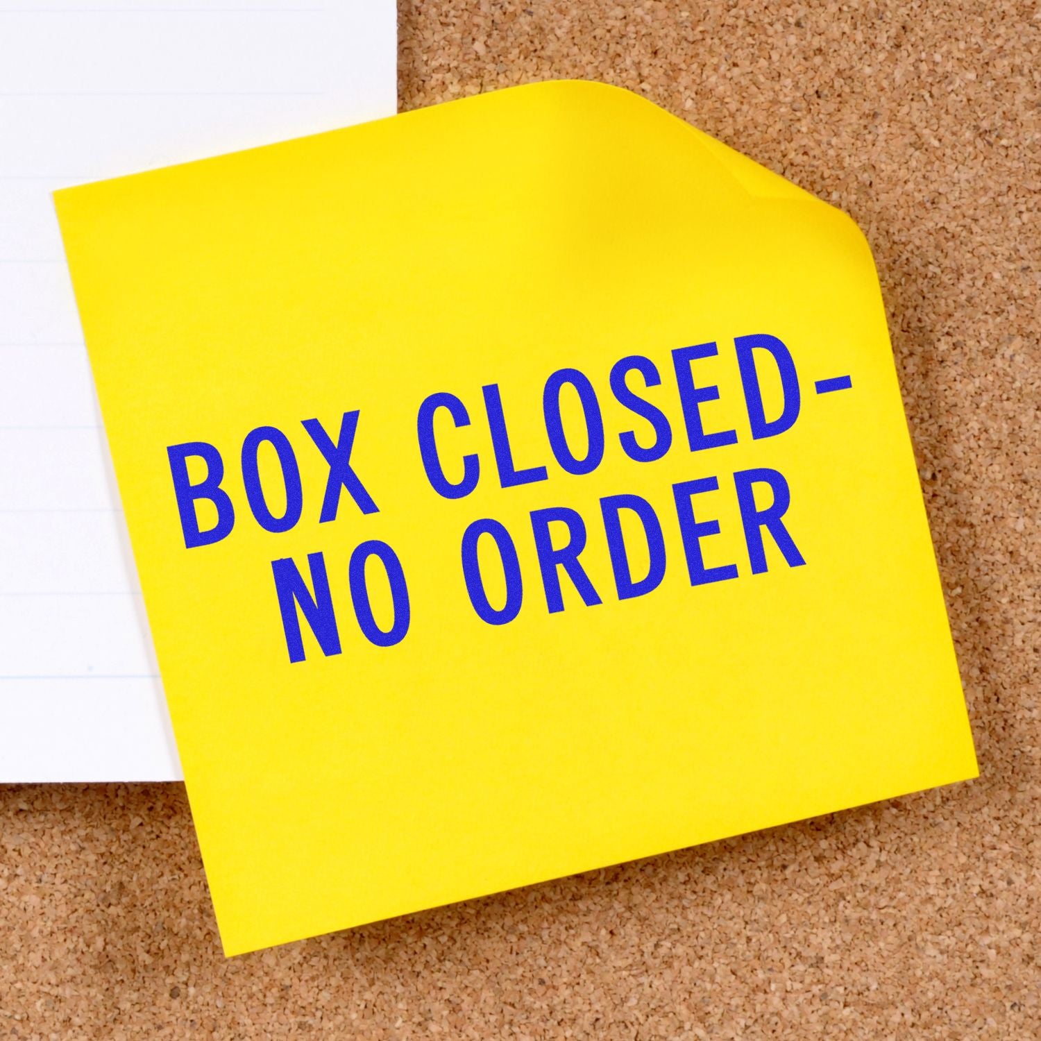 Large Self-Inking Box Closed No Order Stamp In Use Photo