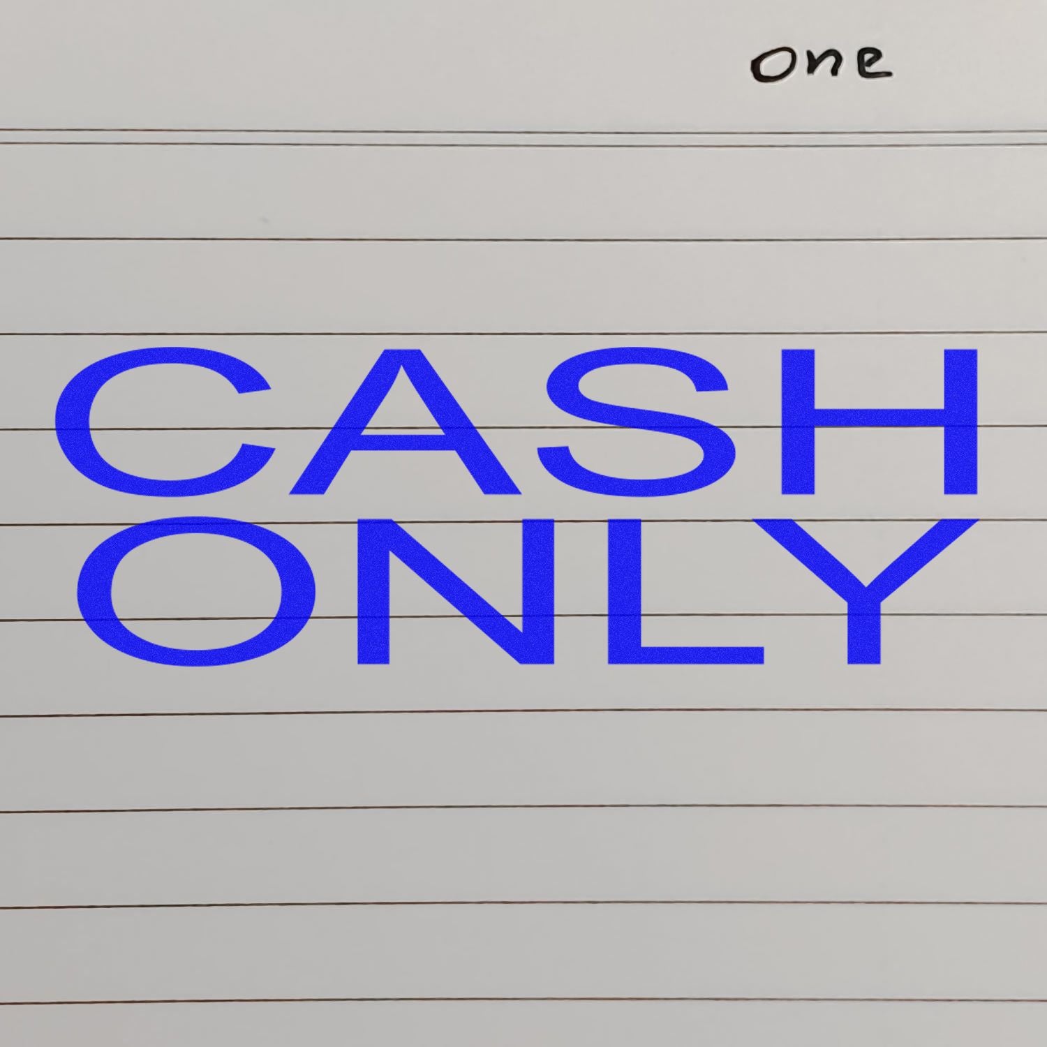 Cash Only Rubber Stamp In Use Photo