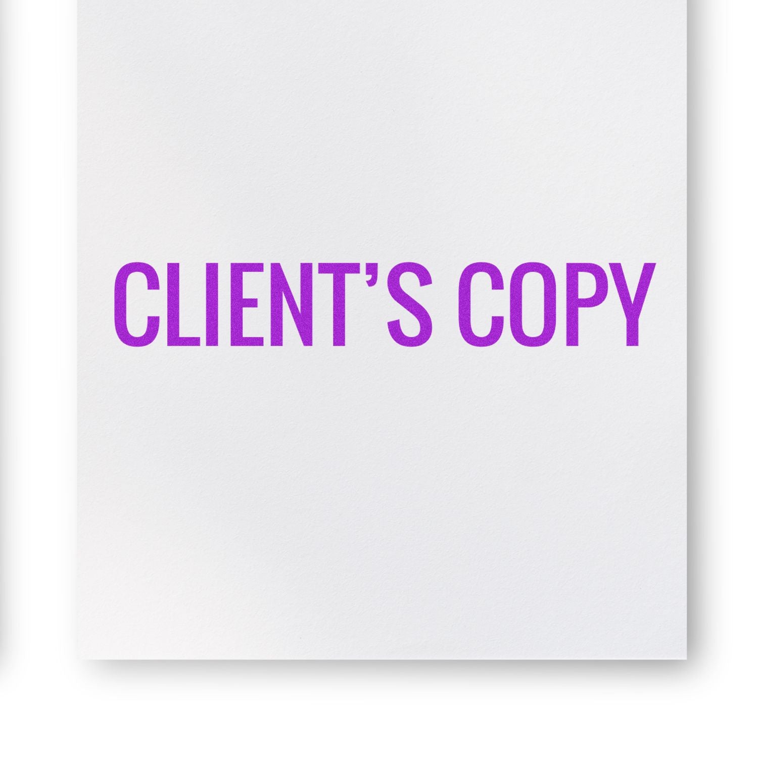 Slim Pre-Inked Client's Copy Stamp In Use