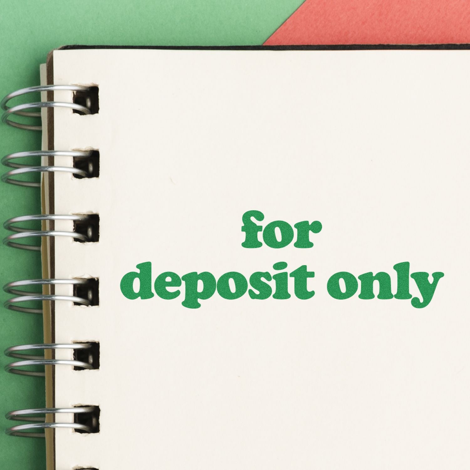 Slim Pre-Inked Lowercase For Deposit Only Stamp In Use