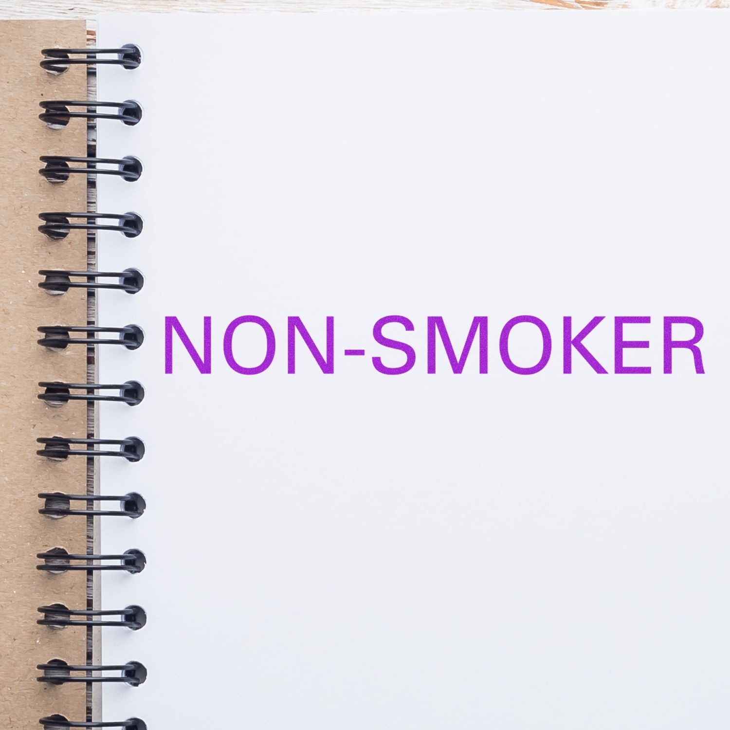 Large Non-Smoker Rubber Stamp In Use