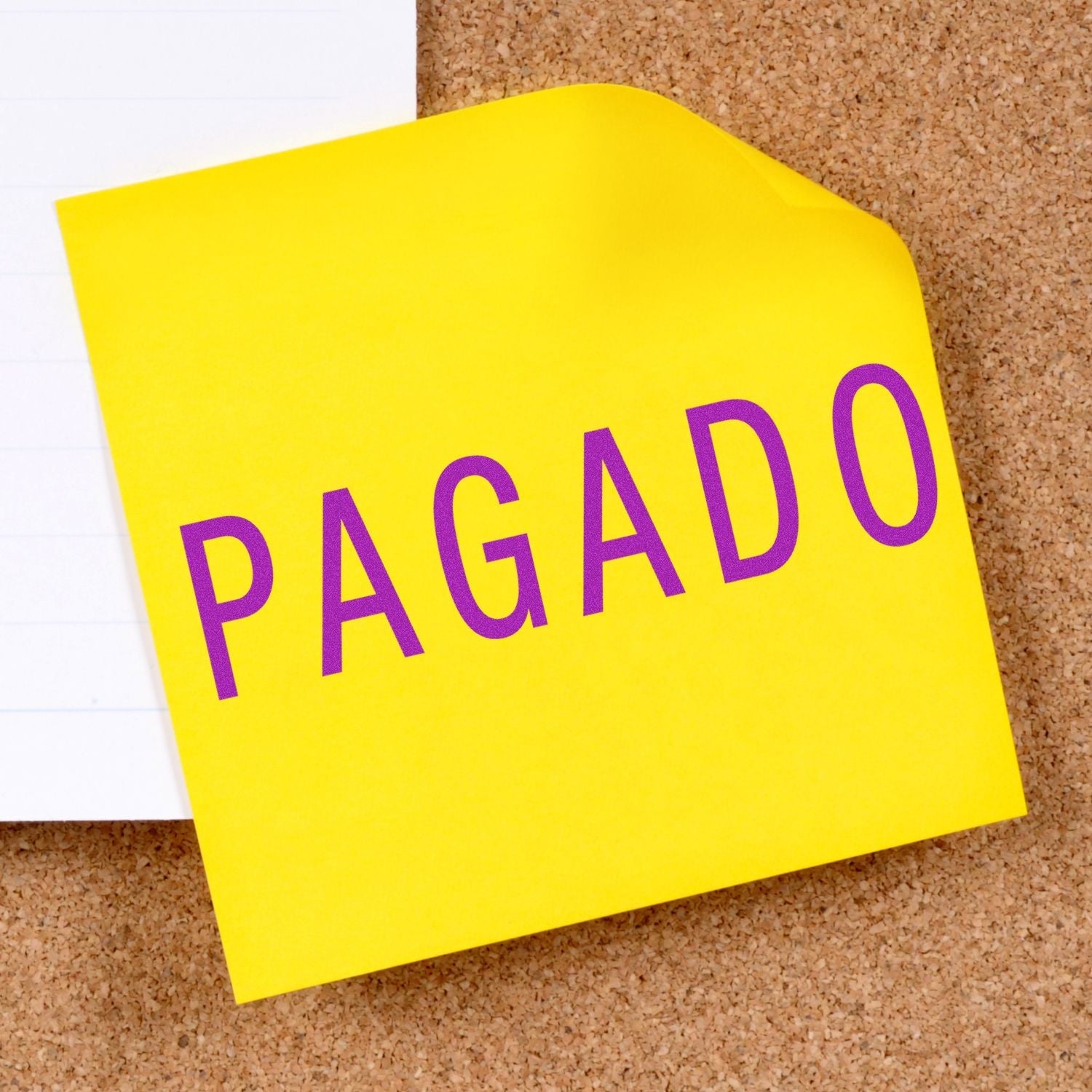 Self-Inking Pagado Stamp In Use