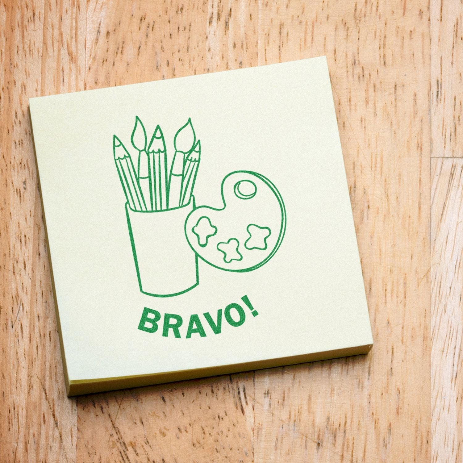 Self-Inking Round Bravo Stamp In Use