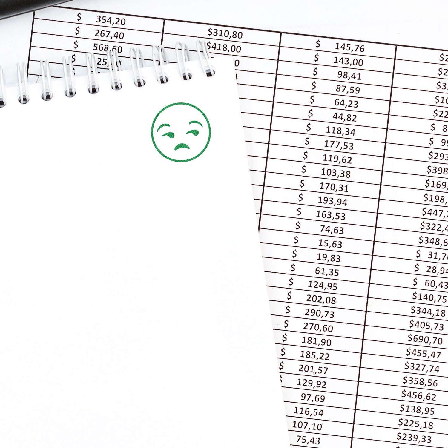 Self-Inking Round Calm Smiley Stamp In Use