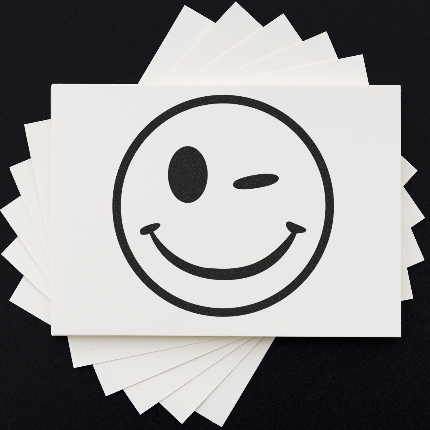 Self-Inking Round Winking Smiley Stamp Lifestyle Photo