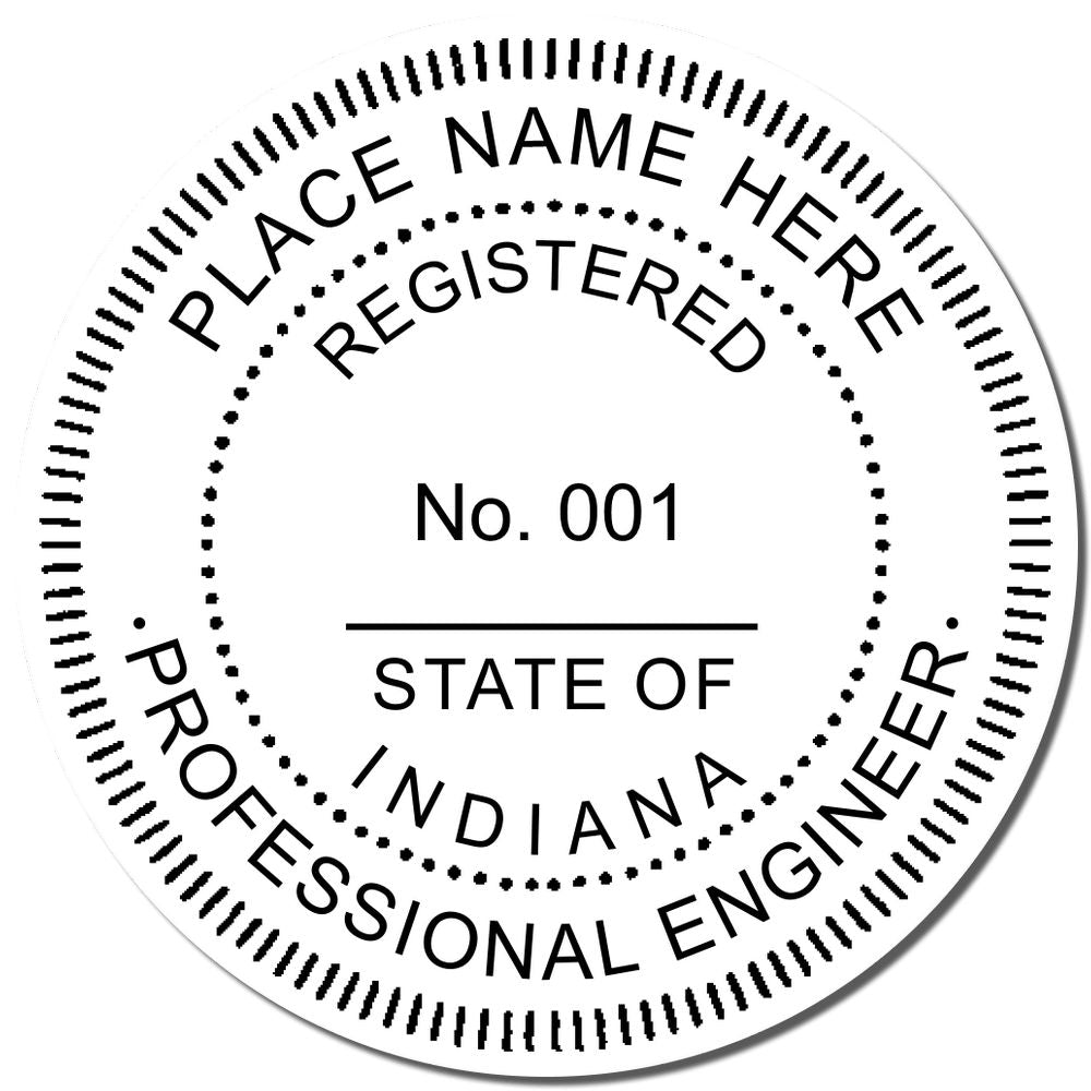 A stamped impression of the Premium MaxLight Pre-Inked Indiana Engineering Stamp in this stylish lifestyle photo, setting the tone for a unique and personalized product.