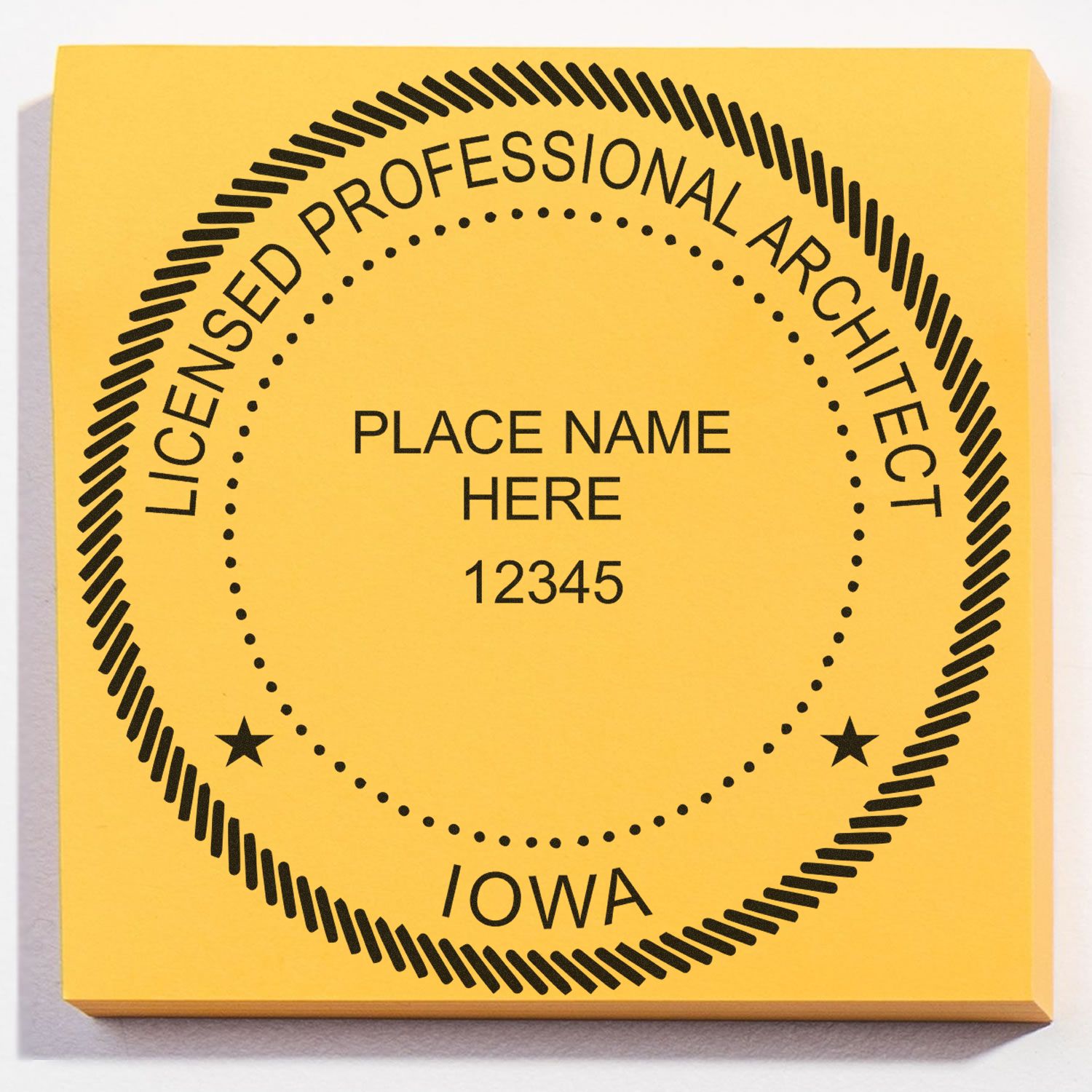 Self-Inking Iowa Architect Stamp Lifestyle Photo