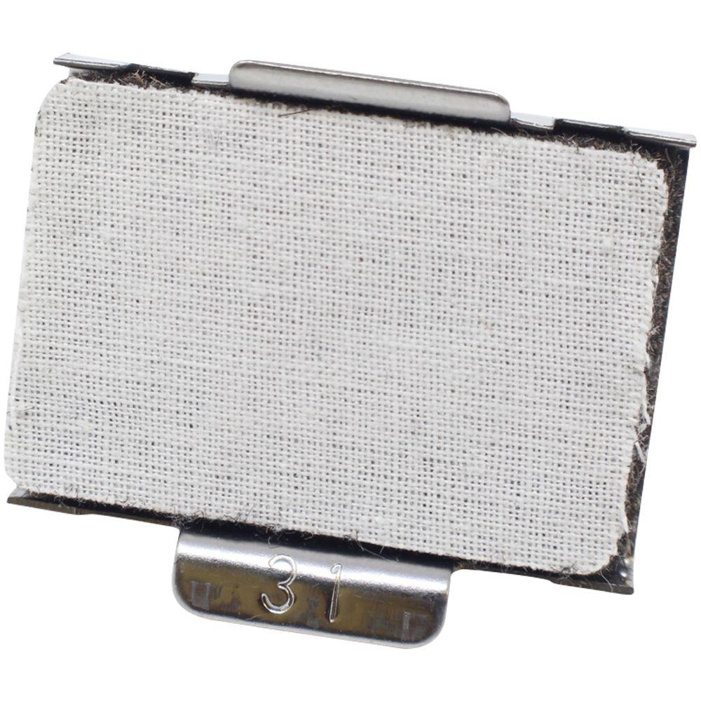 Replacement Ink Pad for Just Rite SI-00, SI-0, SI-1, SI-1-5 Stamps, size 31, shown from the front with a white fabric surface and metal clip.