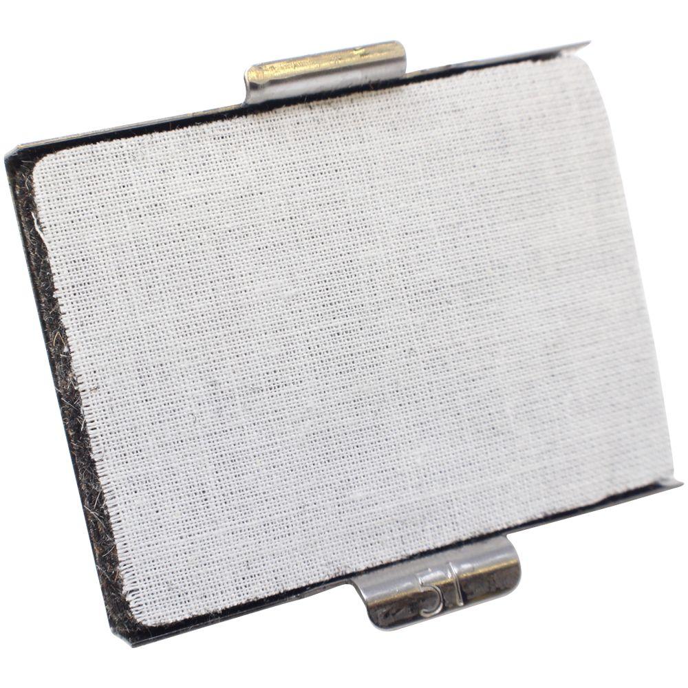 Replacement Ink Pad for Just Rite SI-2-5 Stamp, white fabric surface with metal clips on the sides, shown against a white background.