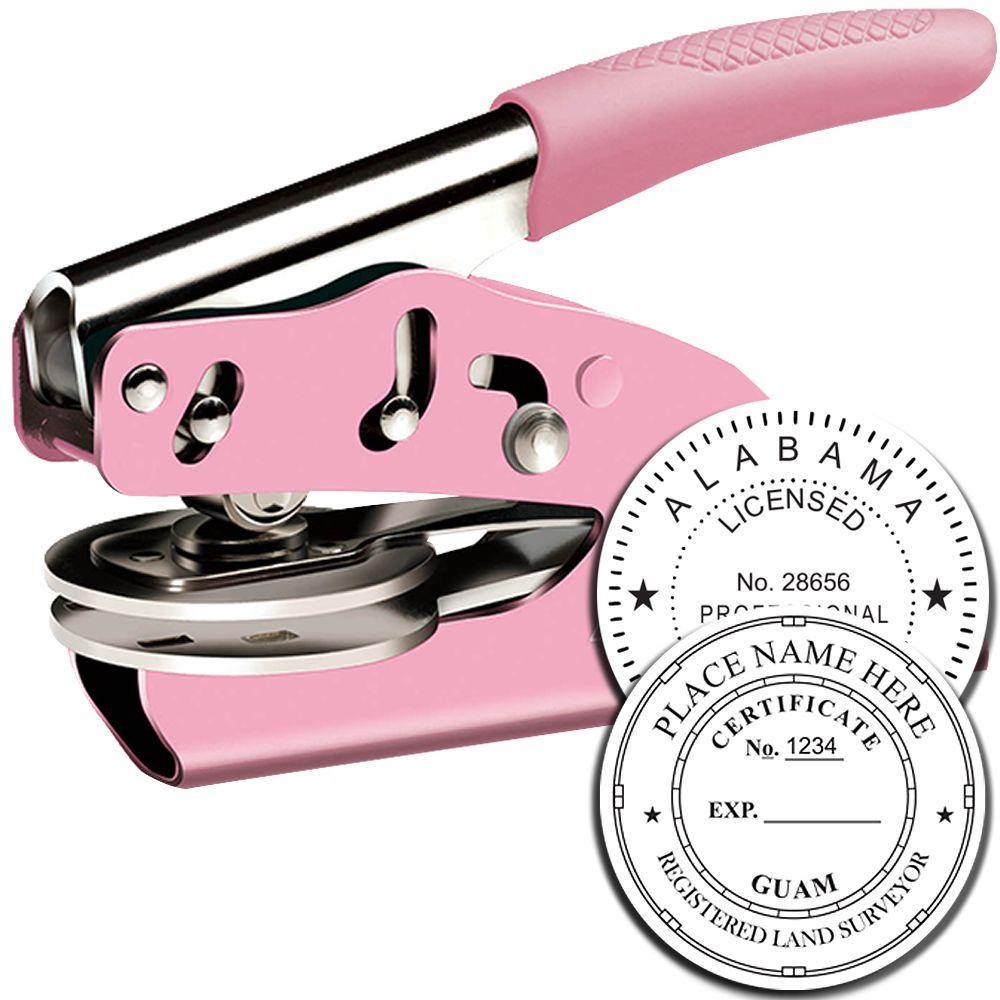 Land Surveyor Pink Soft Seal Embosser - Engineer Seal Stamps - Embosser Type_Handheld, Embosser Type_Soft Seal, Type of Use_Professional