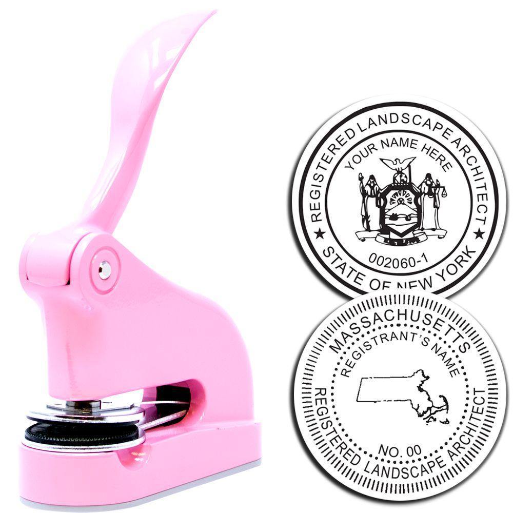 Landscape Architect Pink Gift Embosser - Engineer Seal Stamps - Embosser Type_Desk, Embosser Type_Gift, Type of Use_Professional