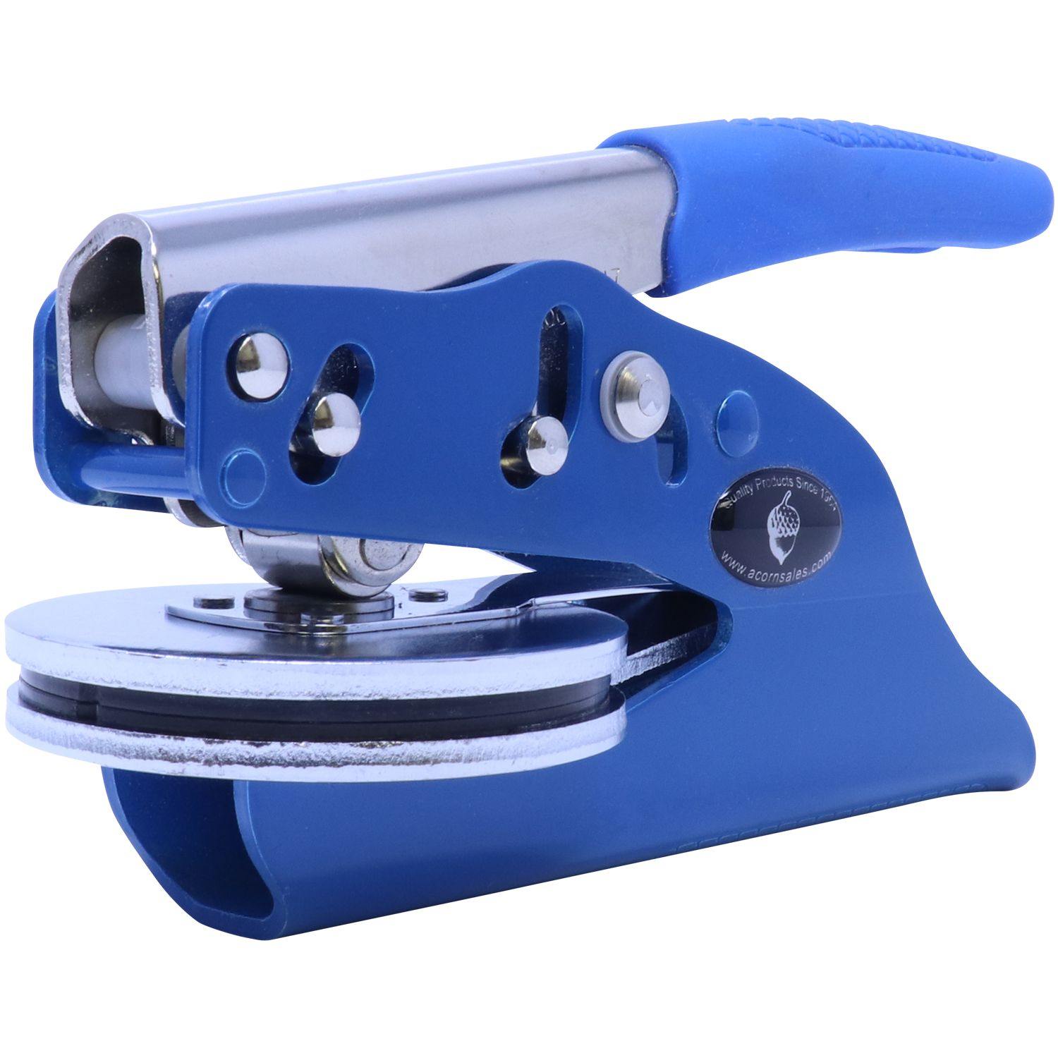 Forester Blue Soft Seal Embosser - Engineer Seal Stamps - Embosser Type_Handheld, Embosser Type_Soft Seal, Type of Use_Professional