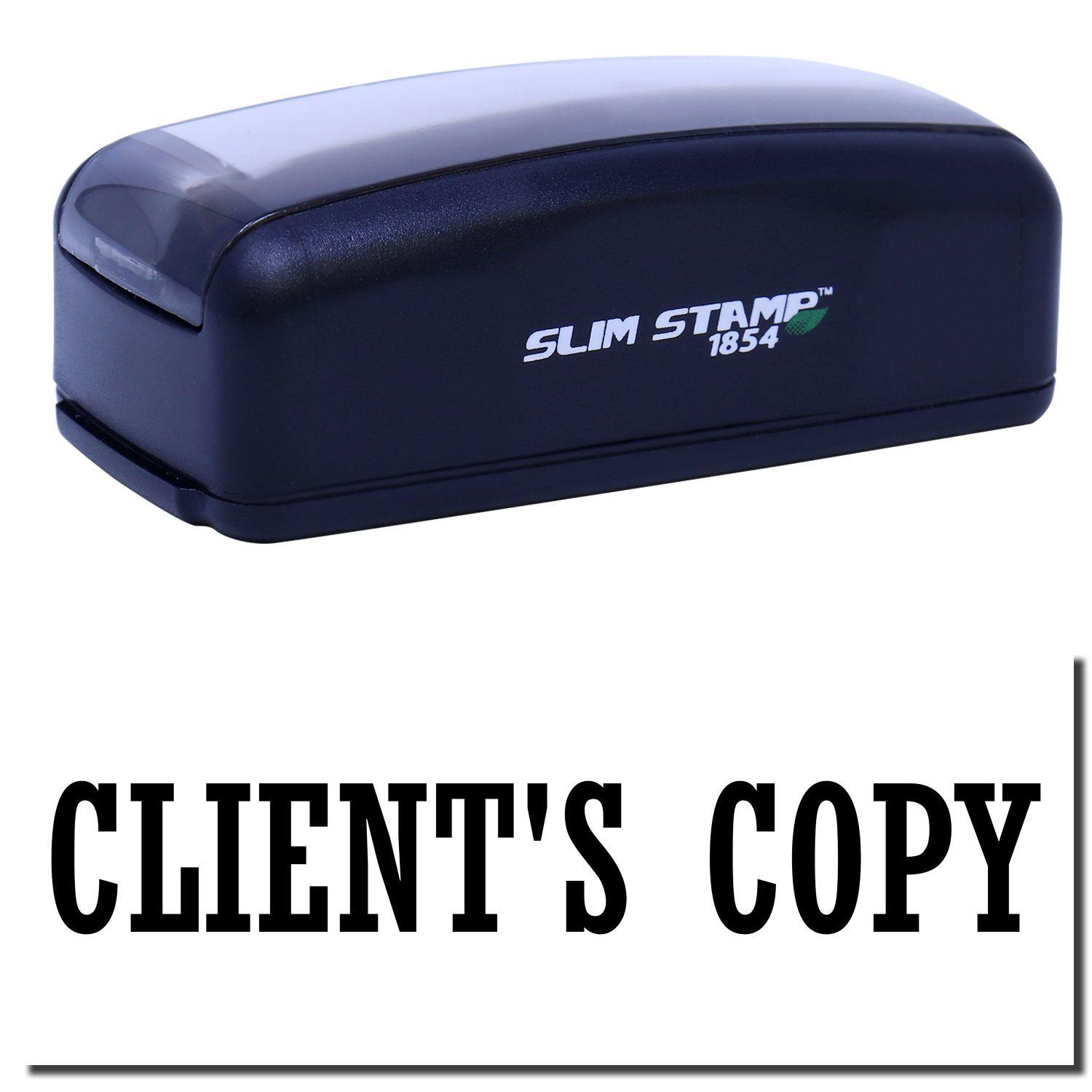 Large Pre-Inked Clients Copy Stamp in black with CLIENT'S COPY text imprint, shown on a white background.