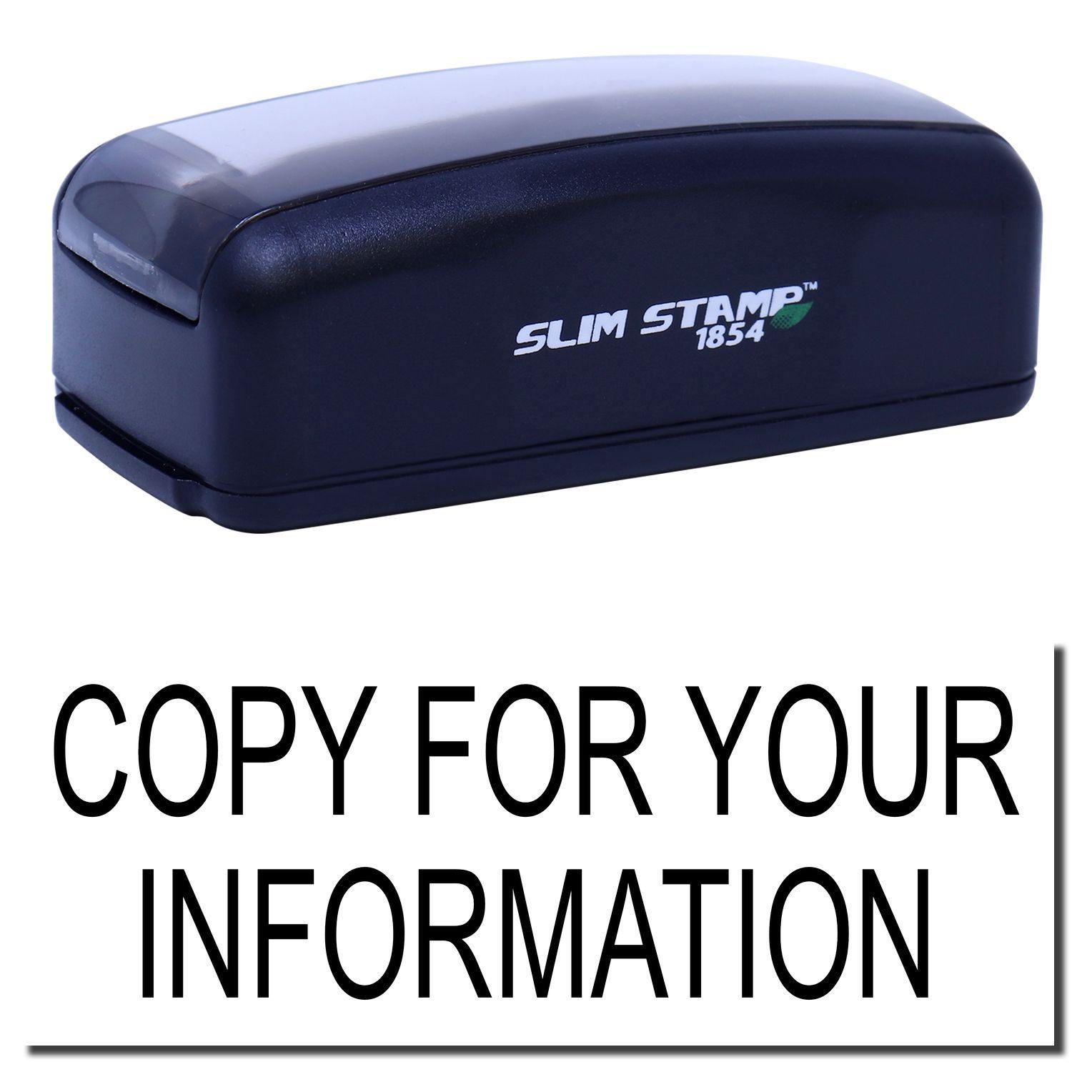 Large Pre-Inked Copy For Your Information Stamp in black, featuring the text COPY FOR YOUR INFORMATION below the stamp.