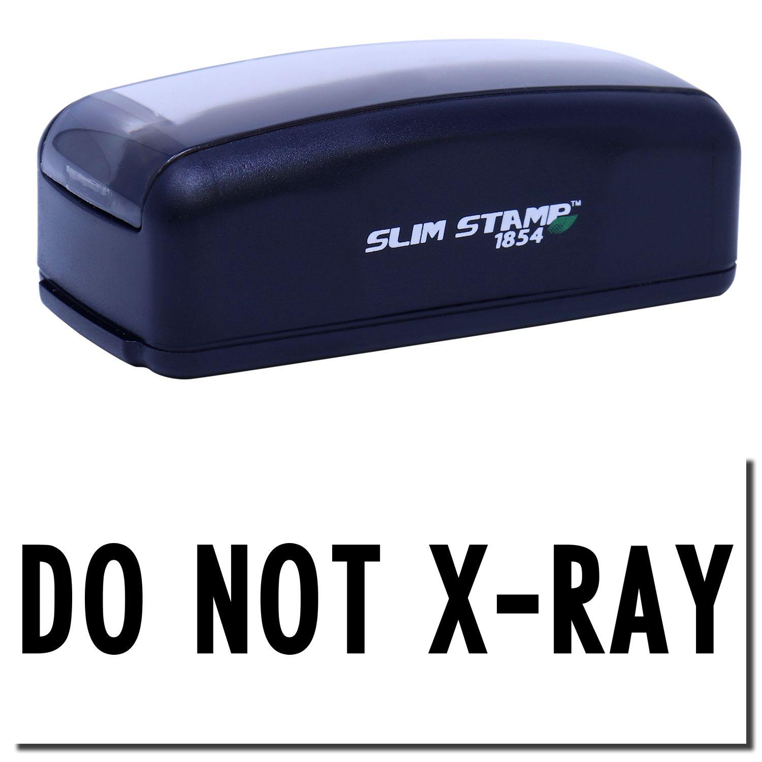 Large Pre-Inked Do Not X-Ray Stamp in black, featuring a compact design with DO NOT X-RAY text in bold letters below the stamp.