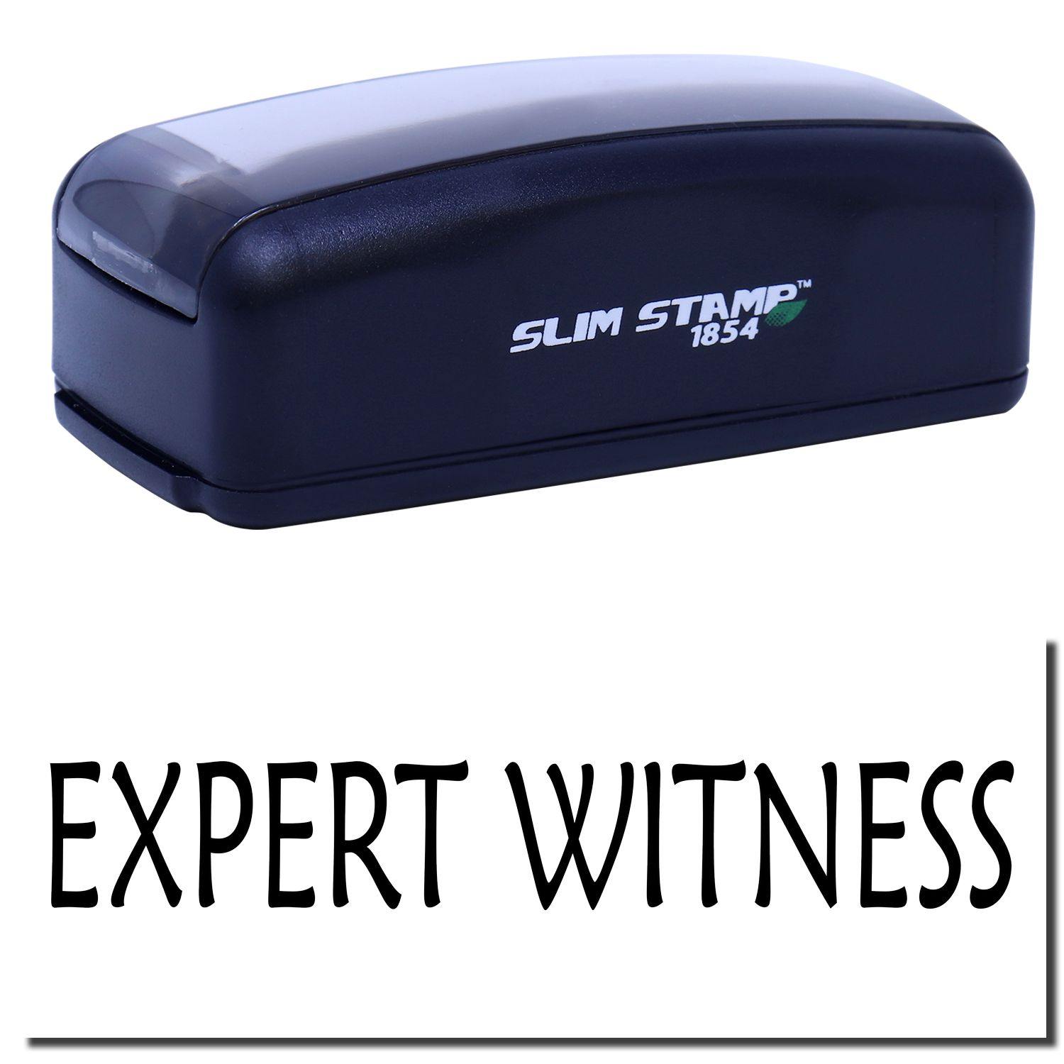 Large Pre-Inked Expert Witness Stamp in black with EXPERT WITNESS text imprint shown below the stamp.