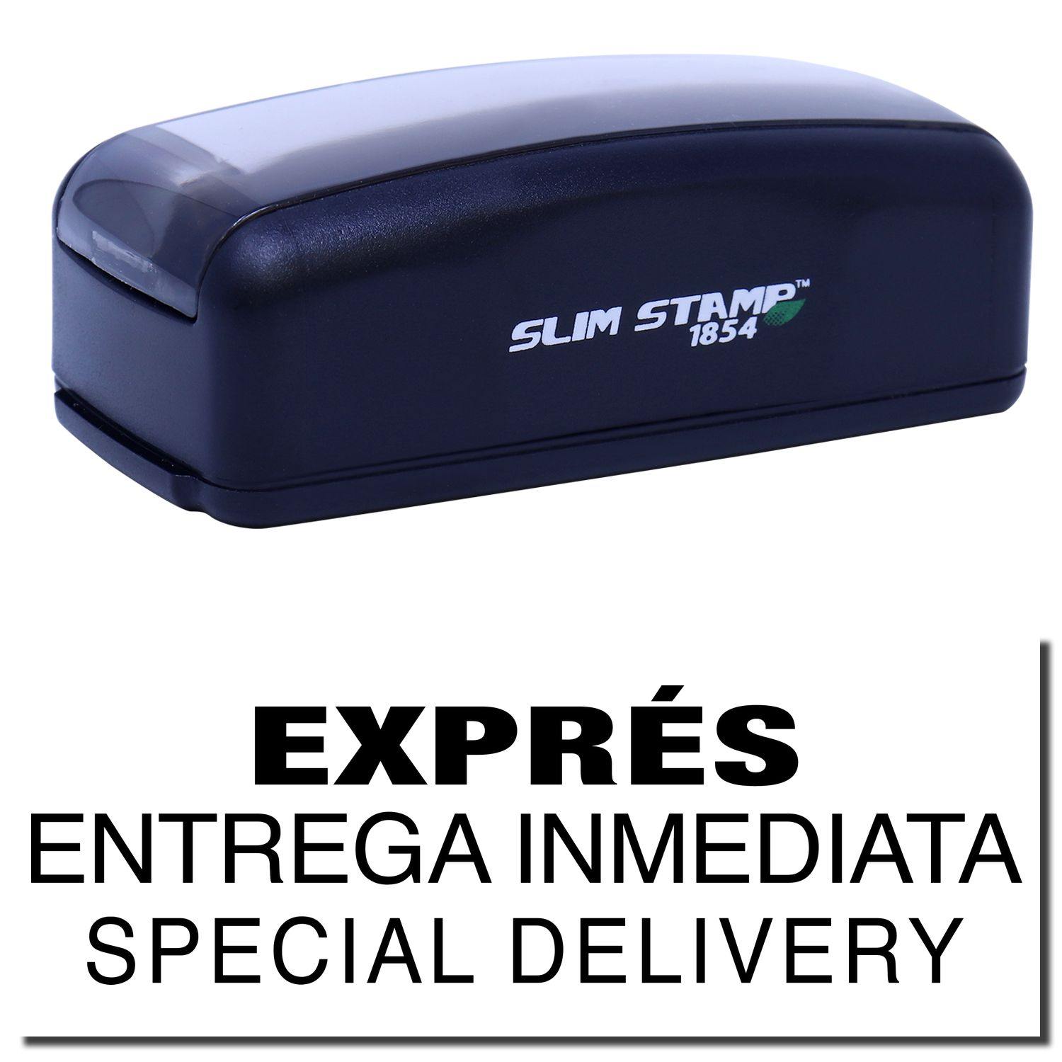 Large Pre-Inked Expres Entrega Inmediata Stamp in black with EXPRES ENTREGA INMEDIATA SPECIAL DELIVERY text below.