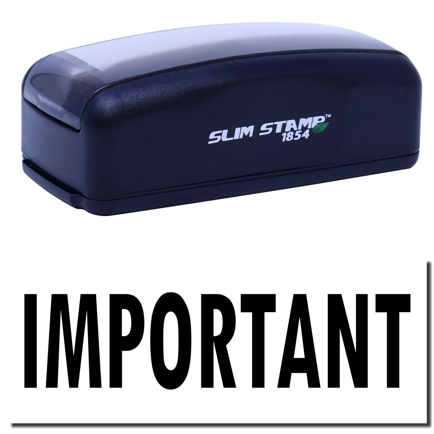 Large Pre-Inked Important Stamp in black with "IMPORTANT" text displayed below. Slim Stamp 1854 branding visible on the stamp.