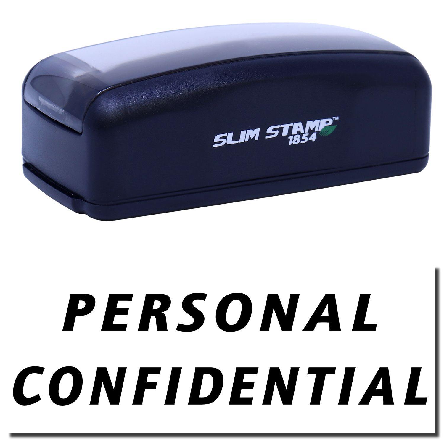 Large Pre-Inked Italic Personal Confidential Stamp in black, with PERSONAL CONFIDENTIAL text stamped below.