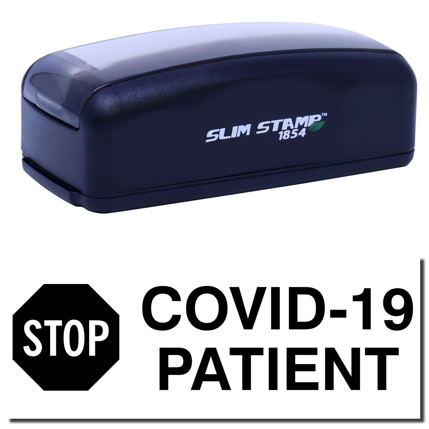 Large Pre-Inked Stop Covid Patient Stamp Main Image