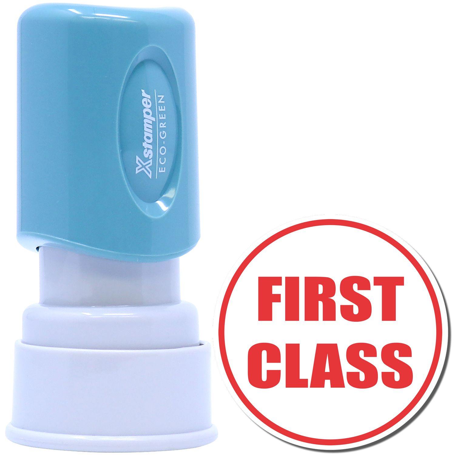 Round First Class Xstamper Stamp Main Image