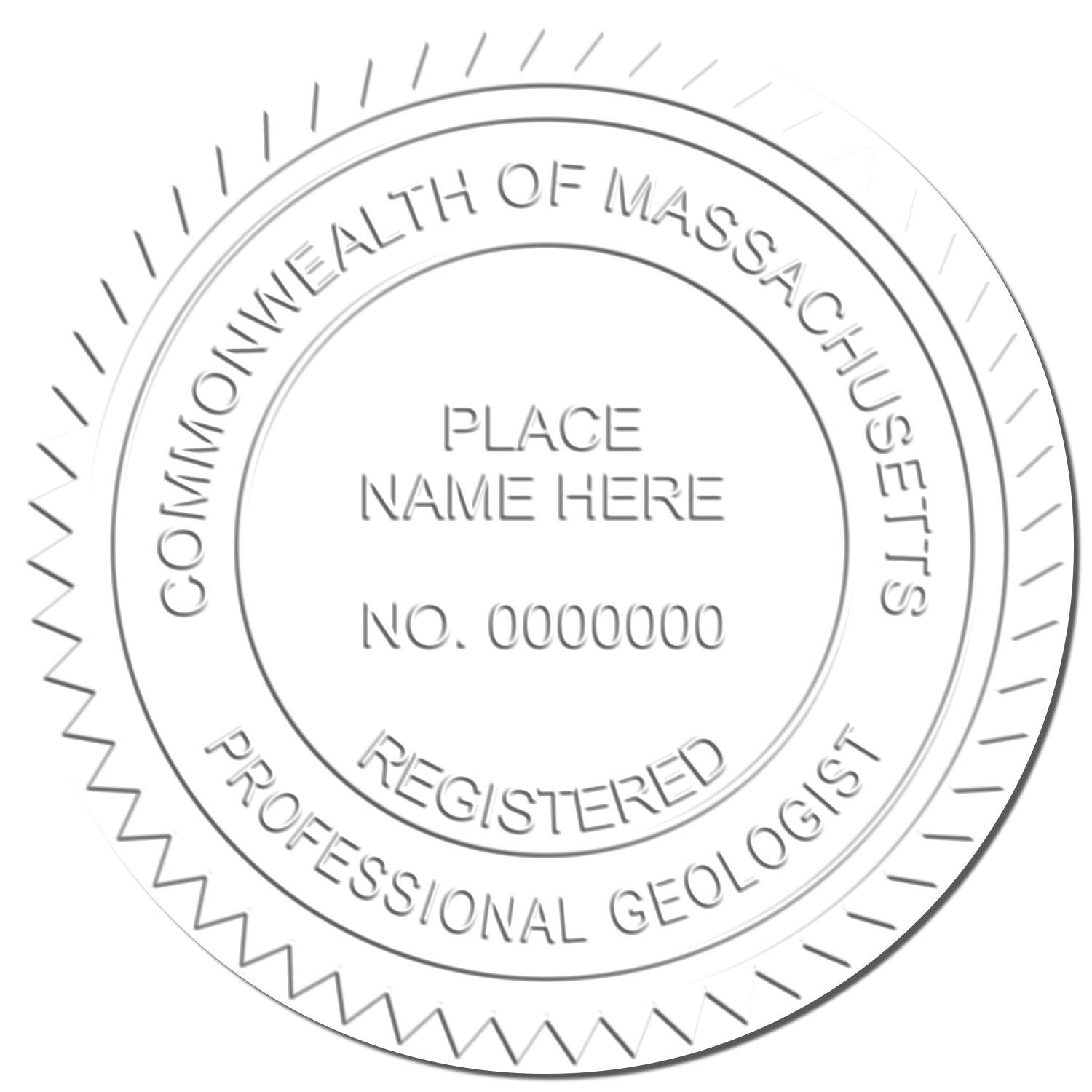 A stamped imprint of the Long Reach Massachusetts Geology Seal in this stylish lifestyle photo, setting the tone for a unique and personalized product.