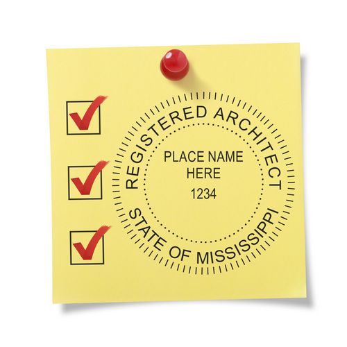 Digital Mississippi Architect Stamp, Electronic Seal for Mississippi Architect Enlarged Imprint