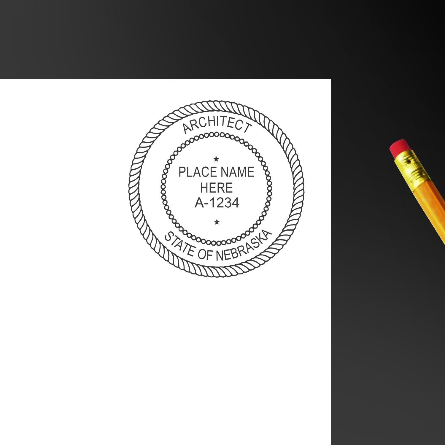 Digital Nebraska Architect Stamp, Electronic Seal for Nebraska Architect Artwork Overlay